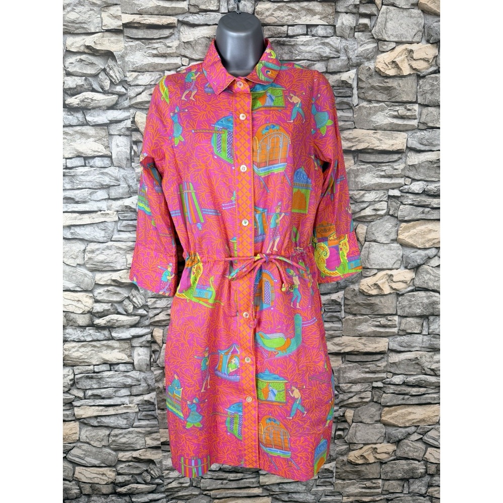 Gretchen Scott | Cotton Pulley Dress | Women's | Pink Palanquin Party Sz S $179